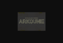 Arkqunie Outline Extra Black Font Poster 1