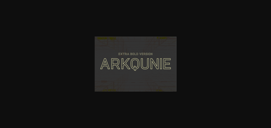 Arkqunie Outline Extra Bold Font Poster 3