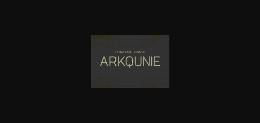 Arkqunie Outline Extra Light Font Poster 3