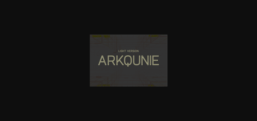 Arkqunie Outline Light Font Poster 3