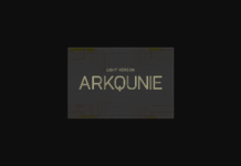 Arkqunie Outline Light Font Poster 1