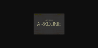 Arkqunie Outline Light Font Poster 1
