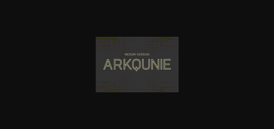 Arkqunie Outline Medium Font Poster 3