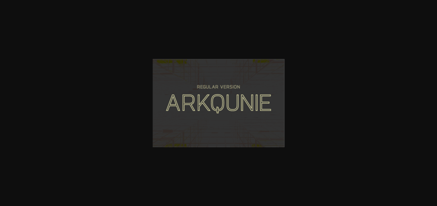 Arkqunie Outline Regular Font Poster 3