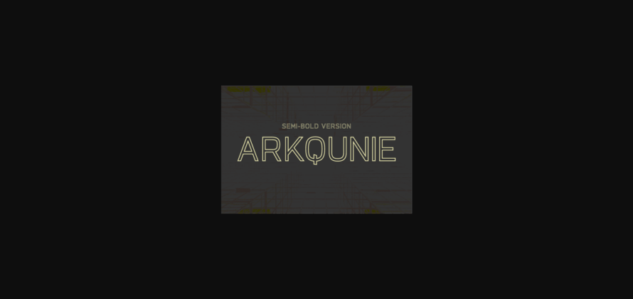 Arkqunie Outline Semi-Bold Font Poster 3
