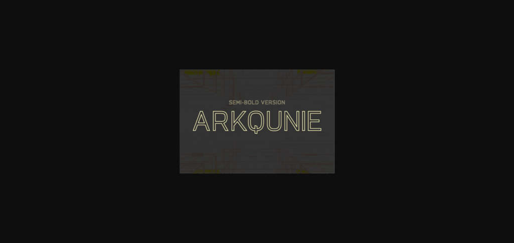Arkqunie Outline Semi-Bold Font Poster 1