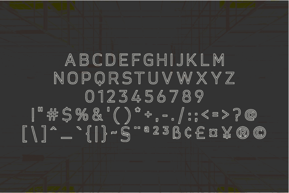 Arkqunie Outline Semi-Bold Font