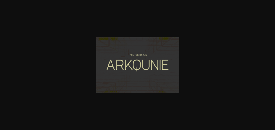 Arkqunie Outline Thin Font Poster 3