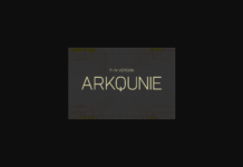 Arkqunie Outline Thin Font Poster 1