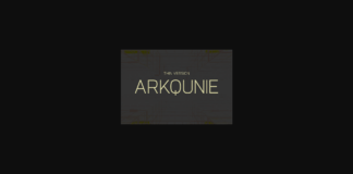 Arkqunie Outline Thin Font Poster 1