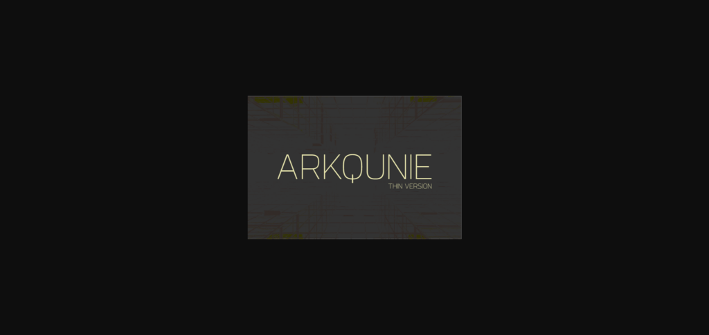 Arkqunie Thin Font Poster 3