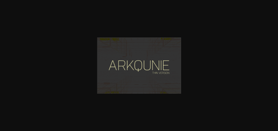 Arkqunie Thin Font Poster 1
