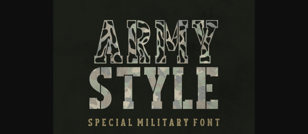 Army Style Font Poster 3