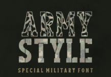 Army Style Font Poster 1