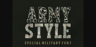 Army Style Font Poster 1