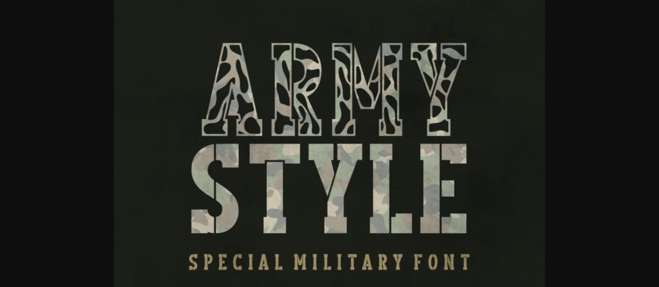 Army Style Font Poster 1