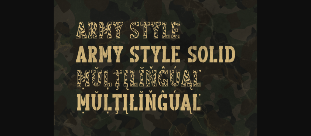 Army Style Font Poster 8