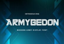 Armygedon Font Poster 1