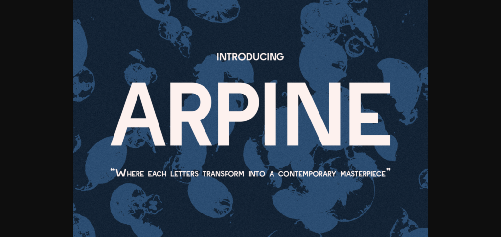 Arpine Font Poster 3