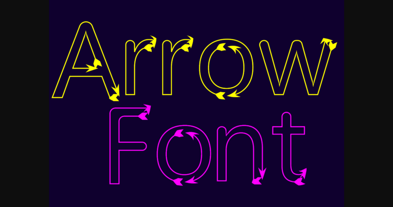 Arrow Font Poster 3