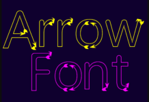 Arrow Font Poster 1