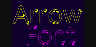 Arrow Font Poster 1