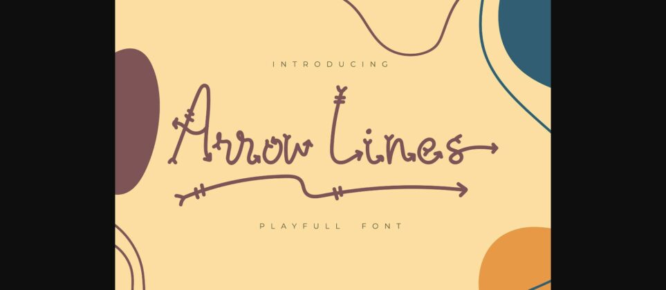 Arrow Lines Font Poster 3