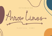 Arrow Lines Font Poster 1