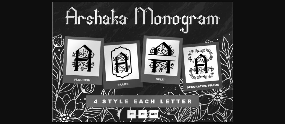Arshaka Monogram Font Poster 3