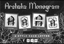 Arshaka Monogram Font Poster 1