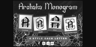 Arshaka Monogram Font Poster 1
