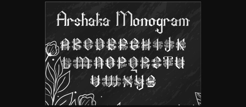 Arshaka Monogram Font Poster 4