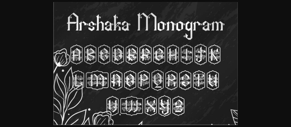 Arshaka Monogram Font Poster 6
