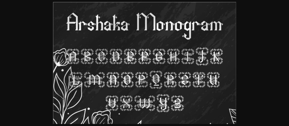 Arshaka Monogram Font Poster 7