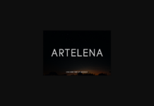 Artelena Font Artelena Font Poster 1