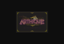 Arthique Font Poster 1