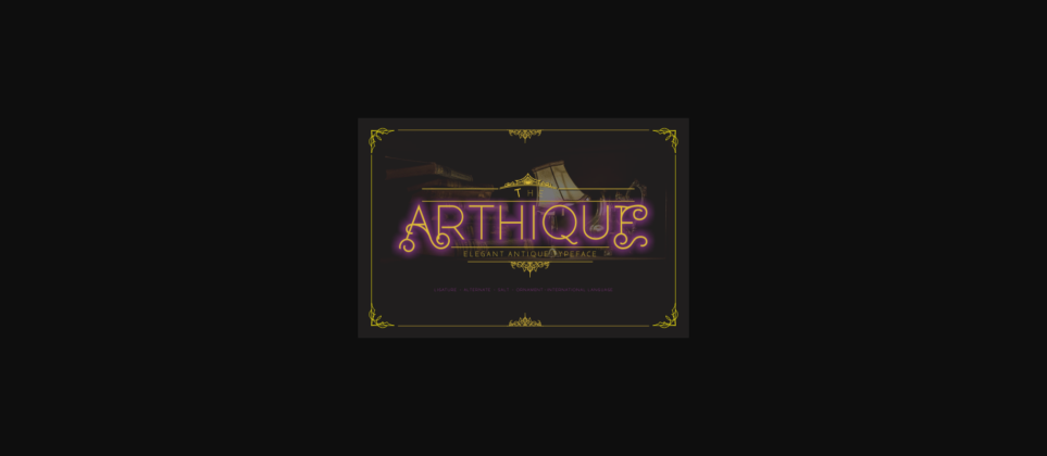 Arthique Font Poster 1