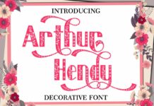 Arthur Hendy Font Poster 1