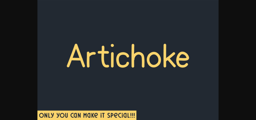 Artichoke Font Poster 3