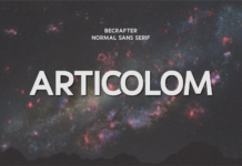 Articolom Font Poster 1