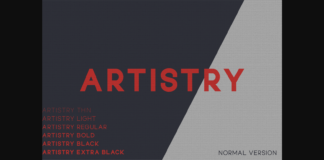 Artistry Font Poster 1