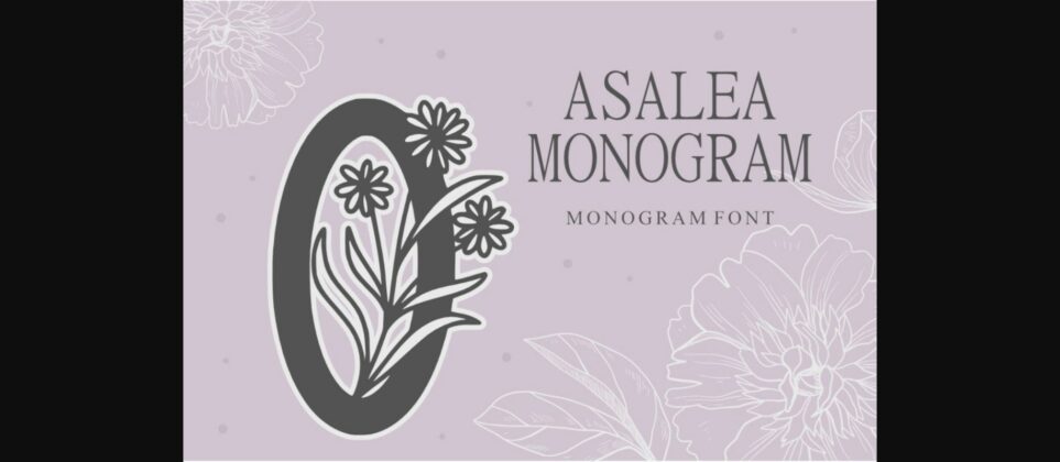 Asalea Monogram Font Poster 3