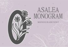 Asalea Monogram Font Poster 1