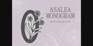 Asalea Monogram Font Poster 1