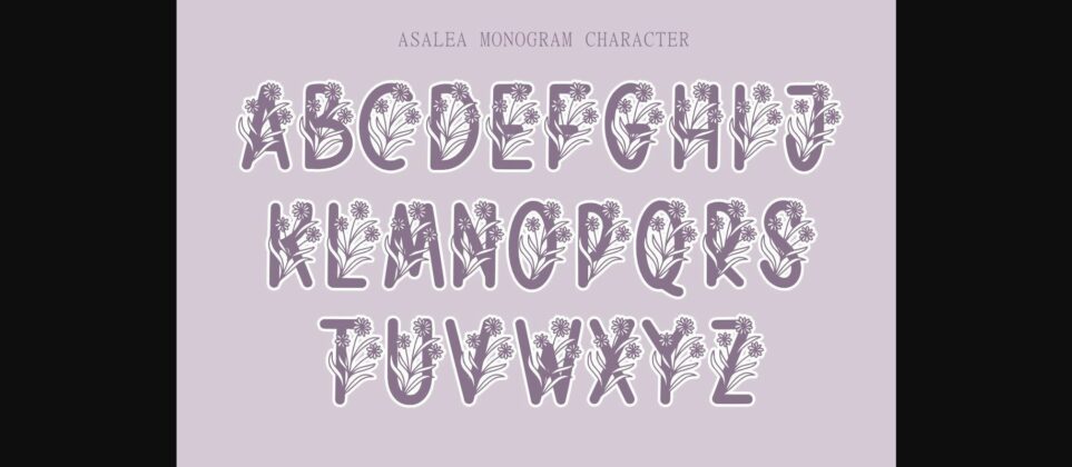 Asalea Monogram Font Poster 5
