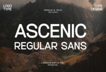 Ascenic Font Poster 1