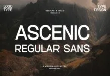 Ascenic Font Poster 1