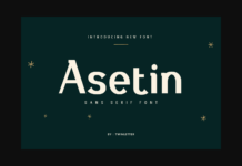 Asetin Font Poster 1