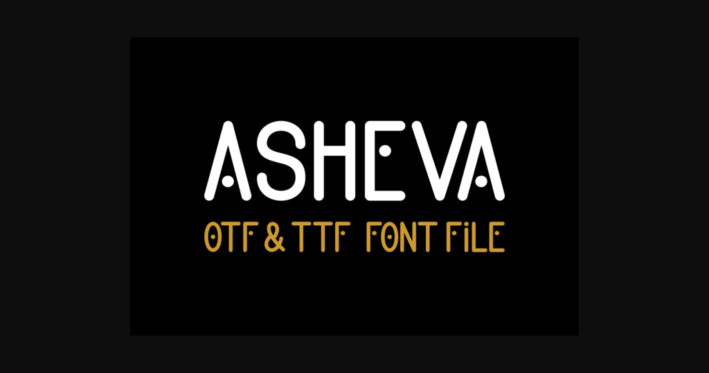 Asheva Font Poster 3