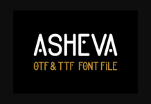 Asheva Font Asheva Font Poster 1
